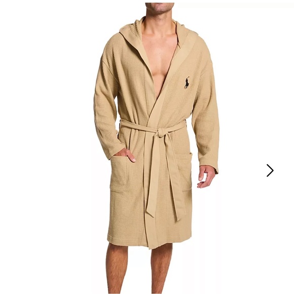 Polo Ralph Lauren Other - Polo Ralph Lauren Men’s Thermal Hooded Robe Tan Size L/XL NWT